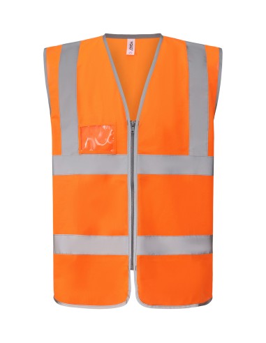 YOK-HVW103-Gilet à fermeture à glissière avec bordure réfléchissante (HVW103)